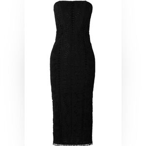 Charo Ruiz Long Black Lace Dress